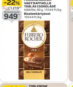 Auchan FERRERO ROCHER táblás csokoládé ajánlat