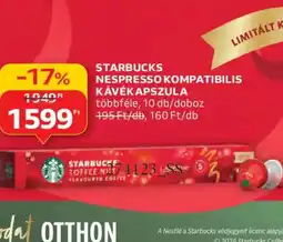 Auchan STARBUCKS NESPRESSO KÁVÉKAPSZULA ajánlat