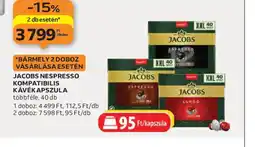 Auchan JACOBS NESPRESSO KÁVÉKAPSZULA ajánlat
