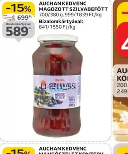 Auchan AUCHAN KEDVENC MAGOZOTT SZILVABEFŐTT ajánlat