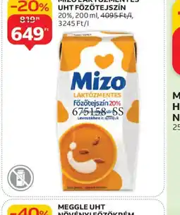 Auchan MIZO LAKTZMENTES FŐZŐTEJSZÍN ajánlat