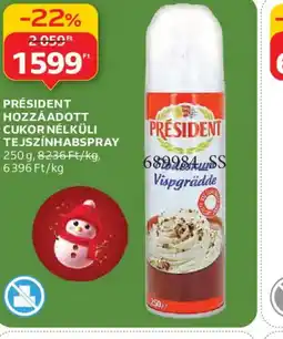 Auchan PRESIDENT TEJSZÍNHABSPRAY ajánlat
