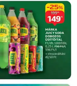 Auchan MÁRKA JUICY SODA ÜDÍTŐITAL ajánlat