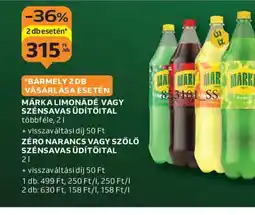 Auchan MÁRKA limonádé vagy üdítőital ajánlat