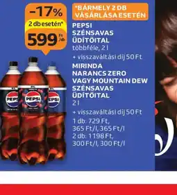 Auchan PEPSI SZÉNSAVAS ÜDÍTŐITAL ajánlat