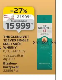 Auchan THE GLENLIVET 12 ÉVES SINGLE MALT WHISKY ajánlat