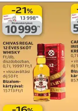Auchan CHIVAS REGAL 12 ÉVES SKT WHISKY ajánlat