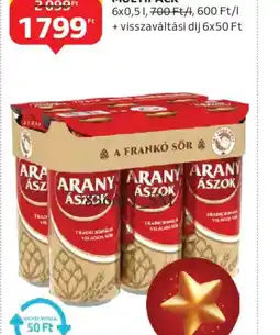 Auchan ARANY ÁSZOK DOBOZOS SÖR MULTIPACK ajánlat