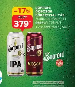 Auchan SOPRONI DOBOZOS SORSPECIALITÁS ajánlat