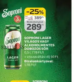 Auchan SOPRONI LAGER DOBOZOS SÖR ajánlat