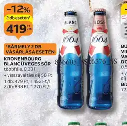 Auchan KRONENBOURG BLANC ÜVEGES SÖR ajánlat