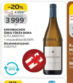 Auchan KREINBACHER ÖREG TŐKÉK BORA ajánlat
