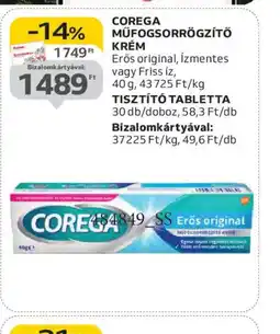 Auchan COREGA MŰFOGSORRÖGZÍTŐ KRÉM ajánlat