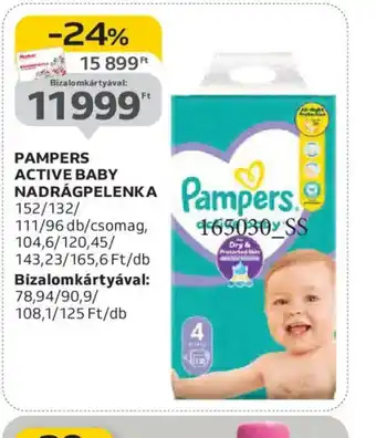 Auchan PAMPERS ACTIVE BABY NADRÁGPELENKA ajánlat