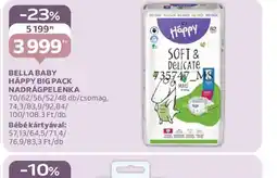 Auchan BELLA BABY HÁPPY NADRÁGPELENKA ajánlat