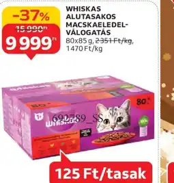 Auchan WHISKAS ALUTASAKOS MACSKAELEDEL ajánlat