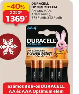 Auchan DURACELL OPTIMUM ELEM ajánlat