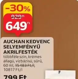 Auchan AUCHAN SELYEMFÉNYŰ AKRILFESTÉK ajánlat