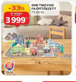 Auchan ONE TWO FUN FA ÉPÍTŐSZETT ajánlat