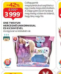 Auchan ONE TWO FUN Hercegnő unikornissal ajánlat