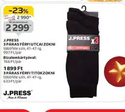 Auchan J.PRESS 3 PÁRAS FÉRFI UTCAI ZOKNI ajánlat