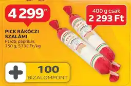Auchan PICK Rákóczi szalámi ajánlat