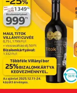 Auchan MAUL TITOK VILLÁNYI CUVÉE ajánlat