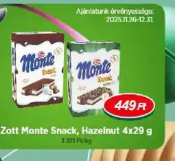 Real Zott Monte Snack ajánlat