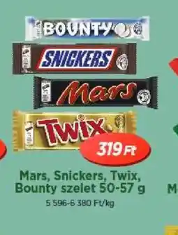 Real Mars, Snickers, Twix, Bounty szelet ajánlat