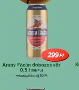 Real Arany Fácán dobozos sör ajánlat