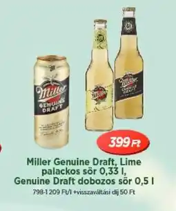 Real Miller Genuine Draft sör ajánlat