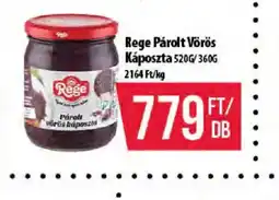 Coop Rösta Párolt Vörös Káposzta ajánlat