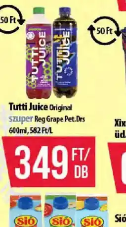 Coop Tutti Juice gyümölcslé ajánlat