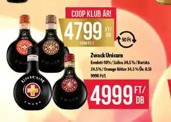 ZWACK UNICUM likőr