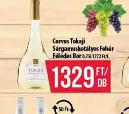 Coop Corvus Tokaji Sárgamuskotályos Fehér Bor ajánlat