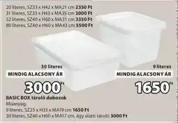 JYSK BASIC BOX tároló dobozok ajánlat