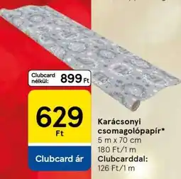 Tesco Karácsonyi csomagolópapír ajánlat