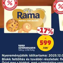PENNY RAMA SÜTŐMARGARIN ajánlat