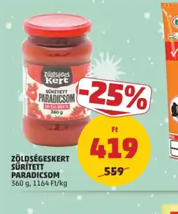 PENNY ZÖLDÉGESKERT SŰRÍTETT PARADICSOM ajánlat