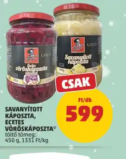 PENNY Savanyított káposzta, vöröskáposzta ajánlat