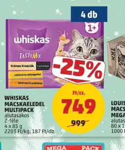 PENNY WHISKAS MACSKAELEDEL MULTIPACK ajánlat