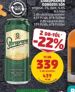 PENNY STAROPRAMEN DOBOZOS SÖR ajánlat