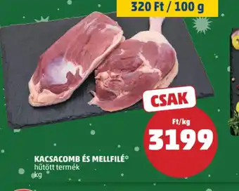 Kacsacomb és mellfilé