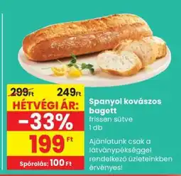 Spar Spanyol kovászos bagett ajánlat