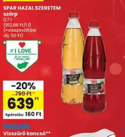 Spar SPAR HAZAI.SZERETEM szörp ajánlat