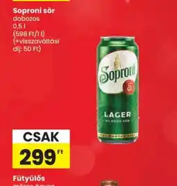 Spar Soproni sör ajánlat