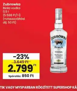 Spar Zubrowka Biała vodka ajánlat