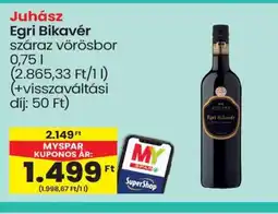 Spar Juhász Egri Bikavér vörösbor ajánlat