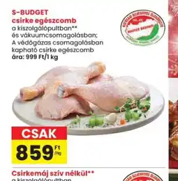 Spar S-BUDGET csirke egészcomb ajánlat