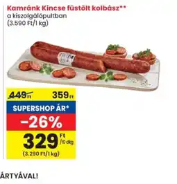 Spar Kamránk Kincse füstölt kolbász ajánlat